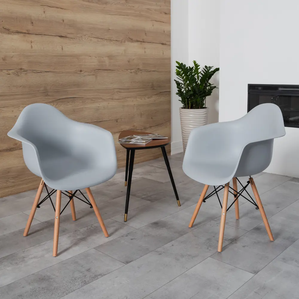 Фото 2 Кухонный стул Derstuhl 330 wood 43x82x58 см полипропилен цвет светло-серый Фото 2 Кухонный стул Derstuhl 330 wood 43x82x58 см полипропилен цвет светло-серый