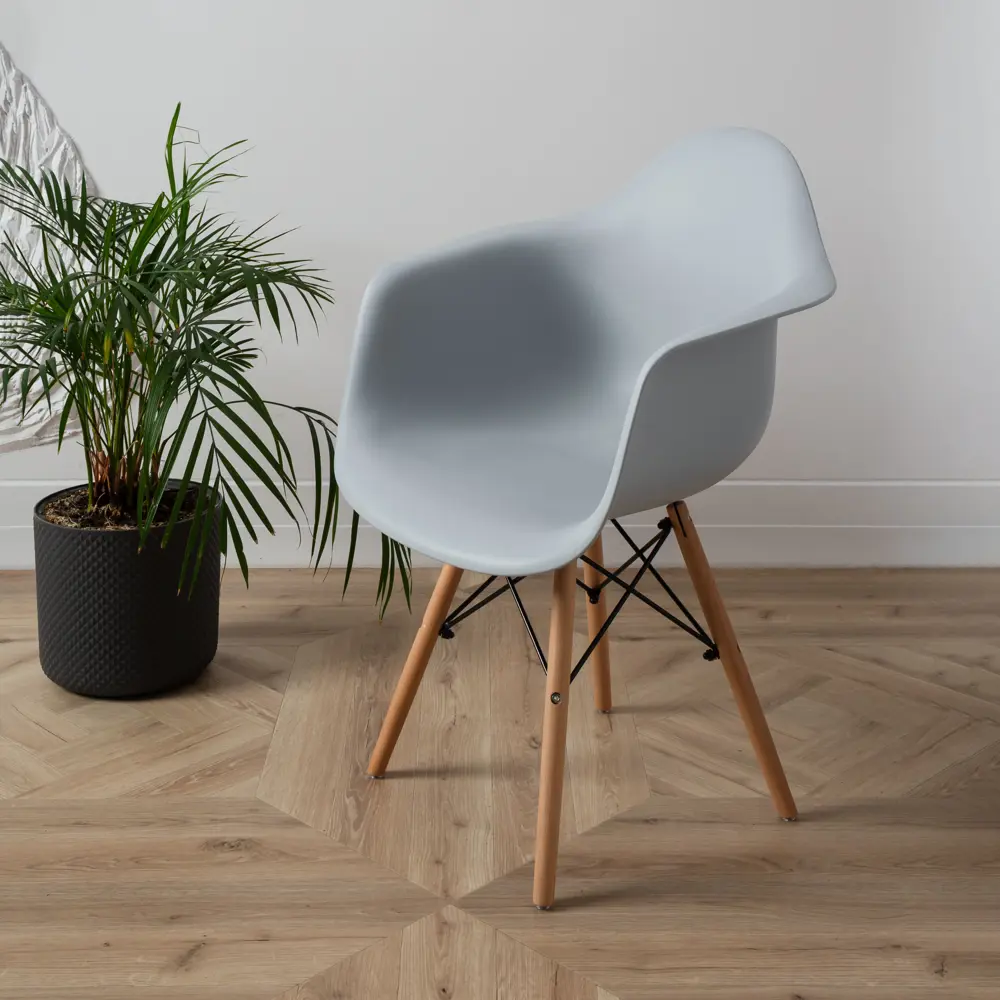 Фото 7 Кухонный стул Derstuhl 330 wood 43x82x58 см полипропилен цвет светло-серый Фото 7 Кухонный стул Derstuhl 330 wood 43x82x58 см полипропилен цвет светло-серый