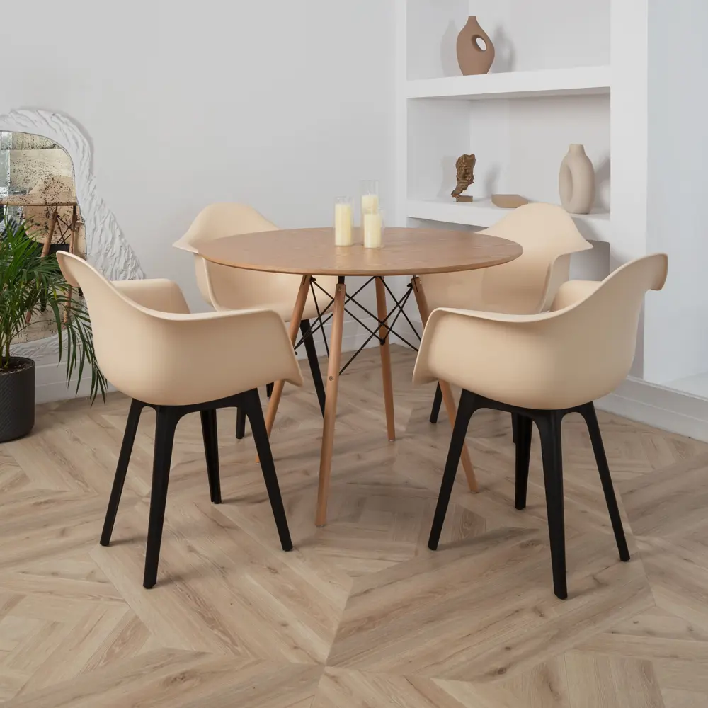 Фото 2 Кухонный стул Derstuhl 330 plast 43x82x58 см полипропилен цвет теплый бежевый Фото 2 Кухонный стул Derstuhl 330 plast 43x82x58 см полипропилен цвет теплый бежевый