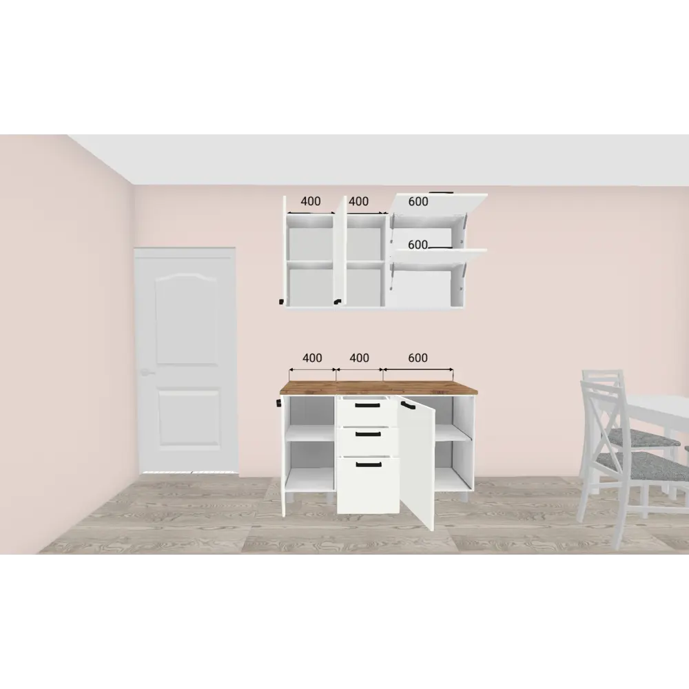 Фото 3 Кухня Орхидея Аленушка Н00231190 140x216x60 см ЛДСП цвет кремовый Фото 3 Кухня Орхидея Аленушка Н00231190 140x216x60 см ЛДСП цвет кремовый