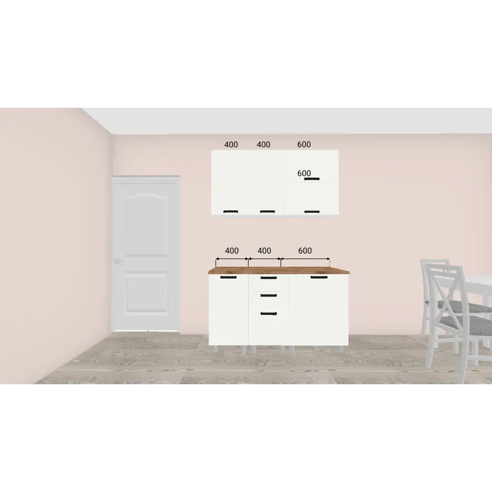 Фото 2 Кухня Орхидея Аленушка Н00231190 140x216x60 см ЛДСП цвет кремовый Фото 2 Кухня Орхидея Аленушка Н00231190 140x216x60 см ЛДСП цвет кремовый