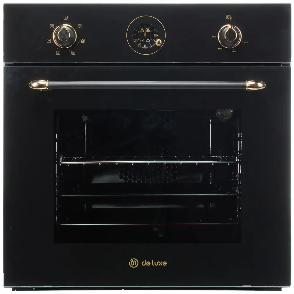 Фото Встраиваемый духовой шкаф De luxe 6006.05эшв-151 59.6х60х60 см цвет черный
