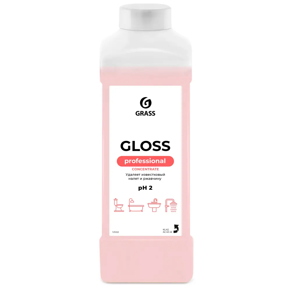 Фото Моющее средство для сантехники Grass Gloss Concentrate 1 л Фото Моющее средство для сантехники Grass Gloss Concentrate 1 л