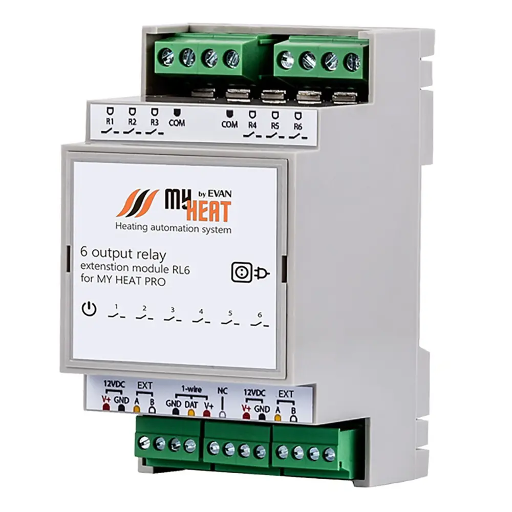 Фото 5 Релейный блок расширения MyHeat RL6 Фото 5 Релейный блок расширения MyHeat RL6