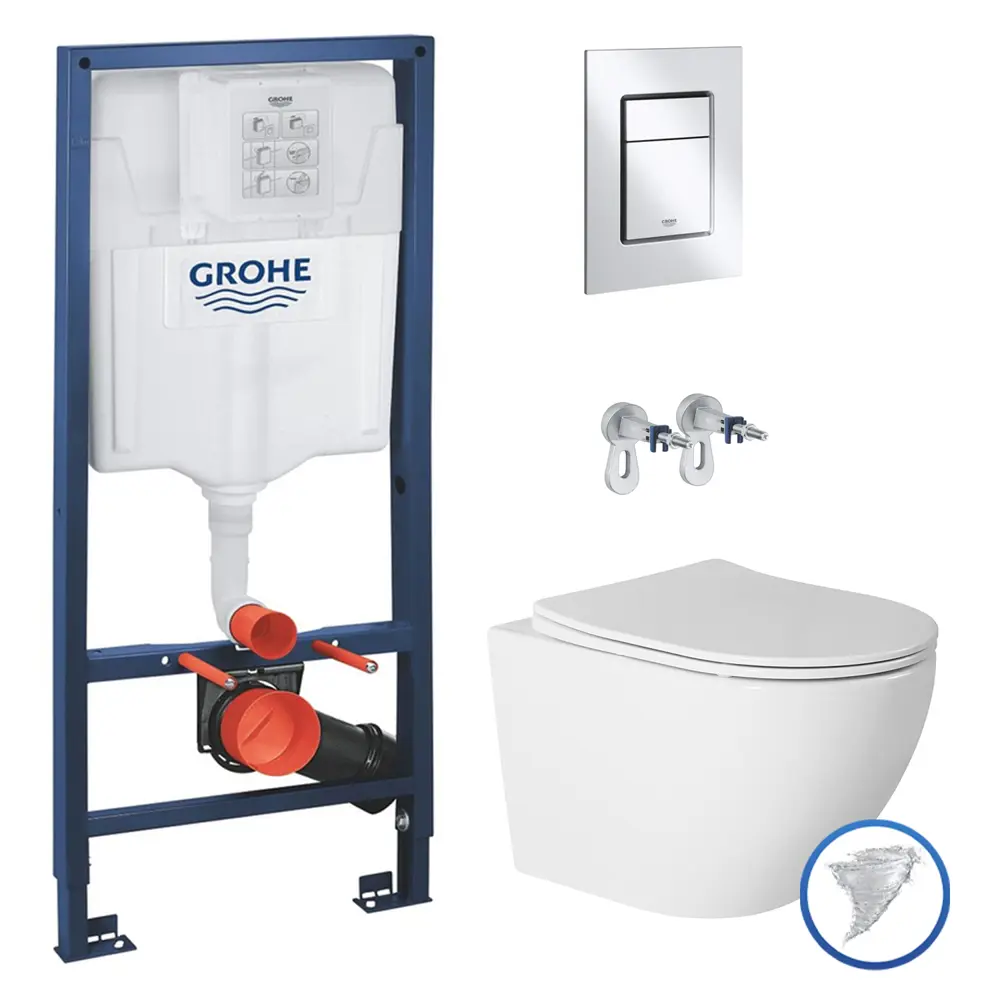 Фото Инсталляция с унитазом комплект 6 в 1: инсталляция Grohe Rapid SL 38772001 с унитазом Amore di Mare Delio Tornado P203-T с сиденьем микролифт Фото Инсталляция с унитазом комплект 6 в 1: инсталляция Grohe Rapid SL 38772001 с унитазом Amore di Mare Delio Tornado P203-T с сиденьем микролифт