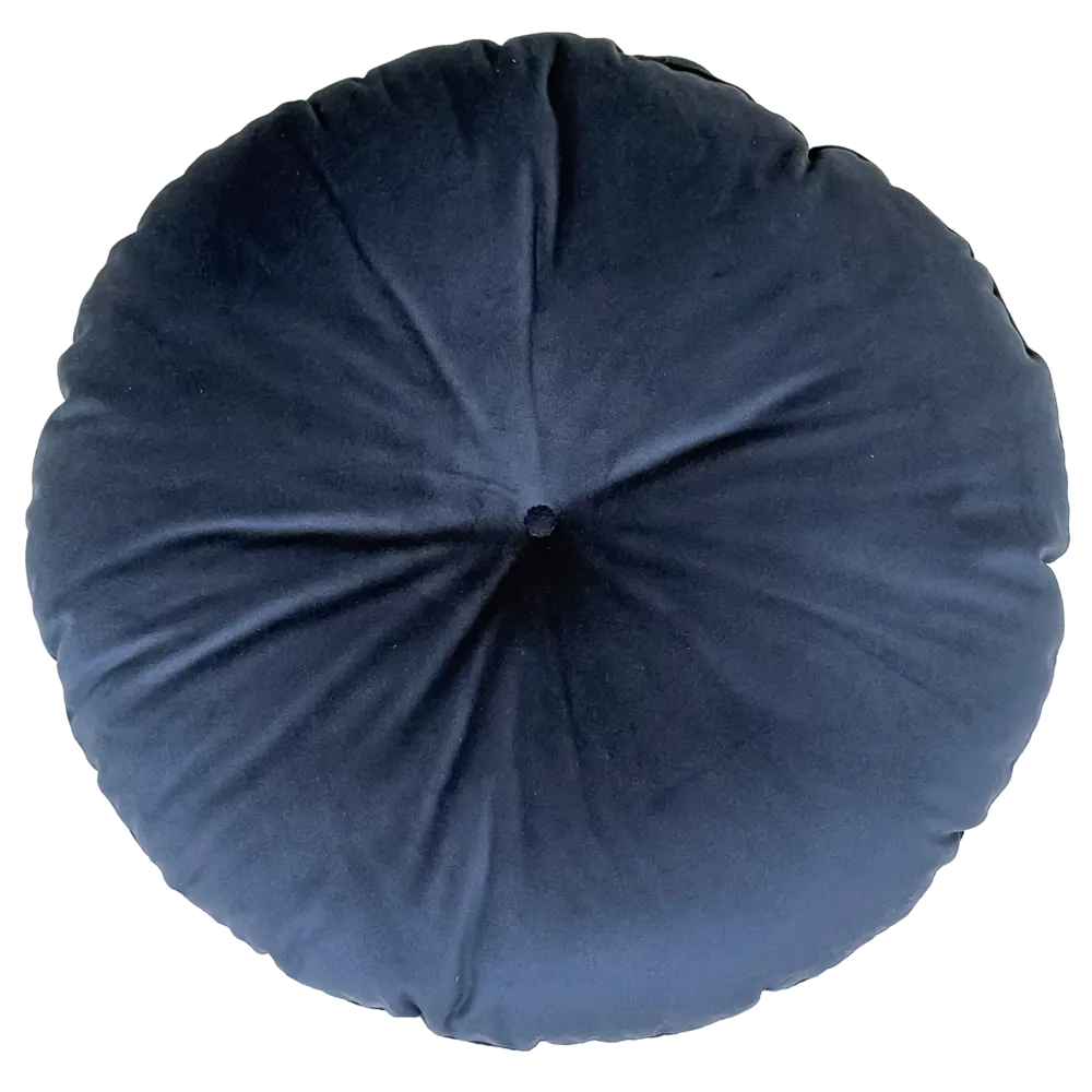 Фото Подушка декоративная Linen Way d37 см бархат цвет синий