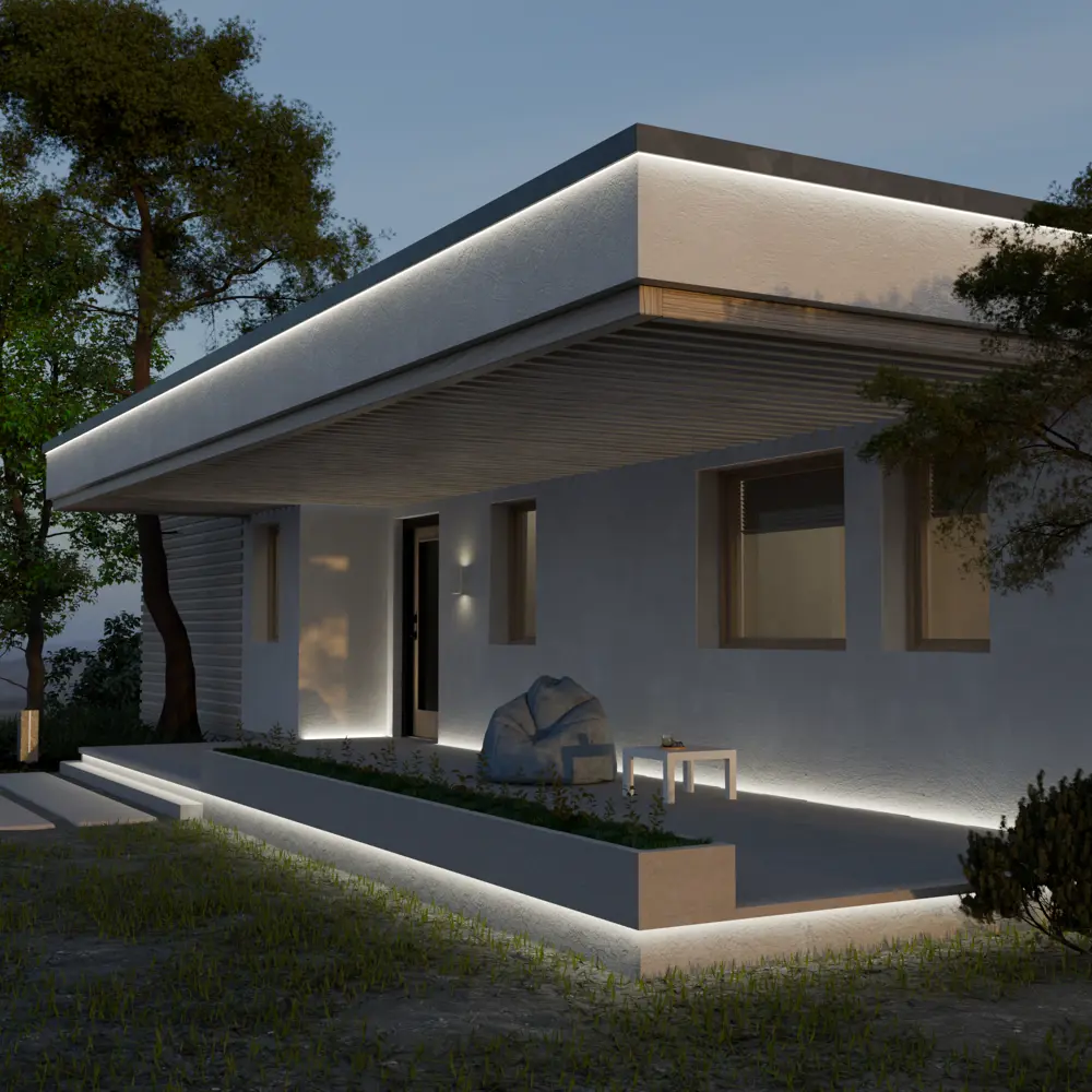 Фото 6 Комплект светодиодной ленты для контурной подсветки Apeyron LED COB 220В 11 мм 5м 11 Вт/м 288диод/м 650 лм/м IP65 4000 К