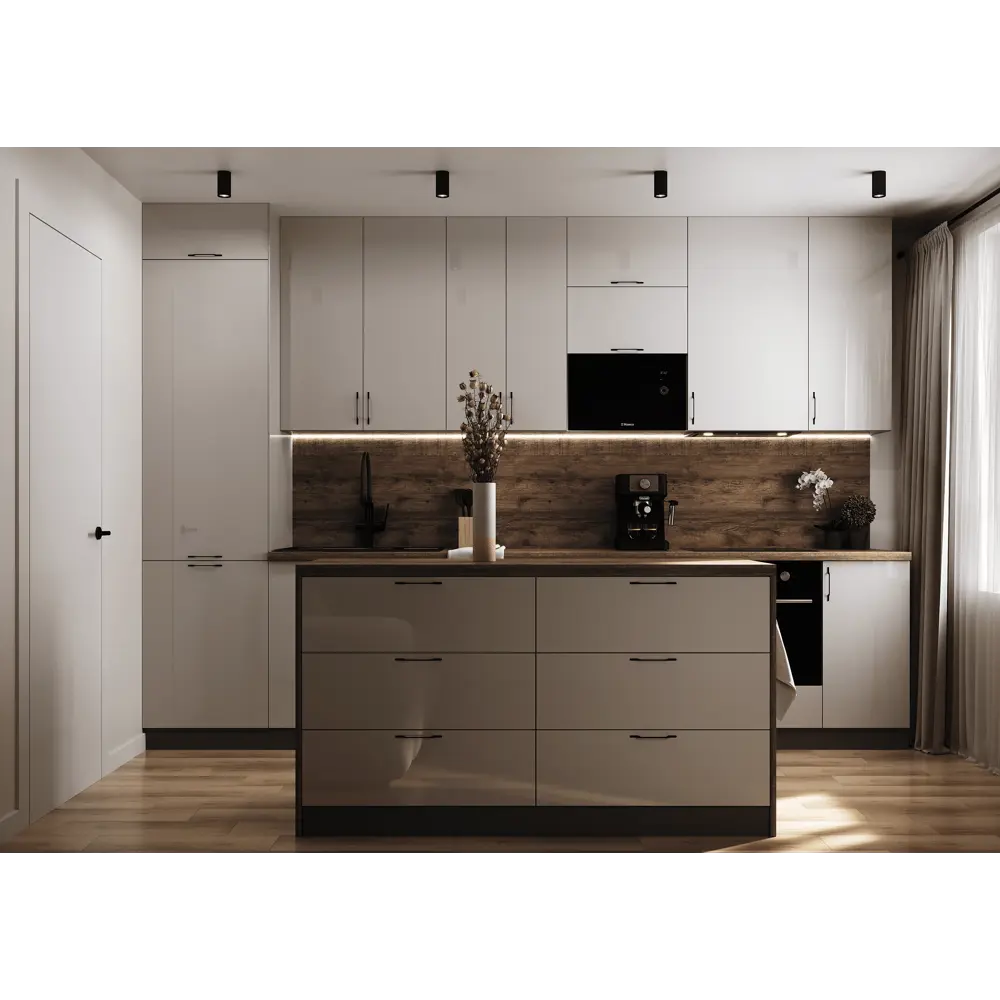 Фото 8 Фасад кухонного шкафа Аша 30x102 см KONSENSA ЛДСП цвет бежевый