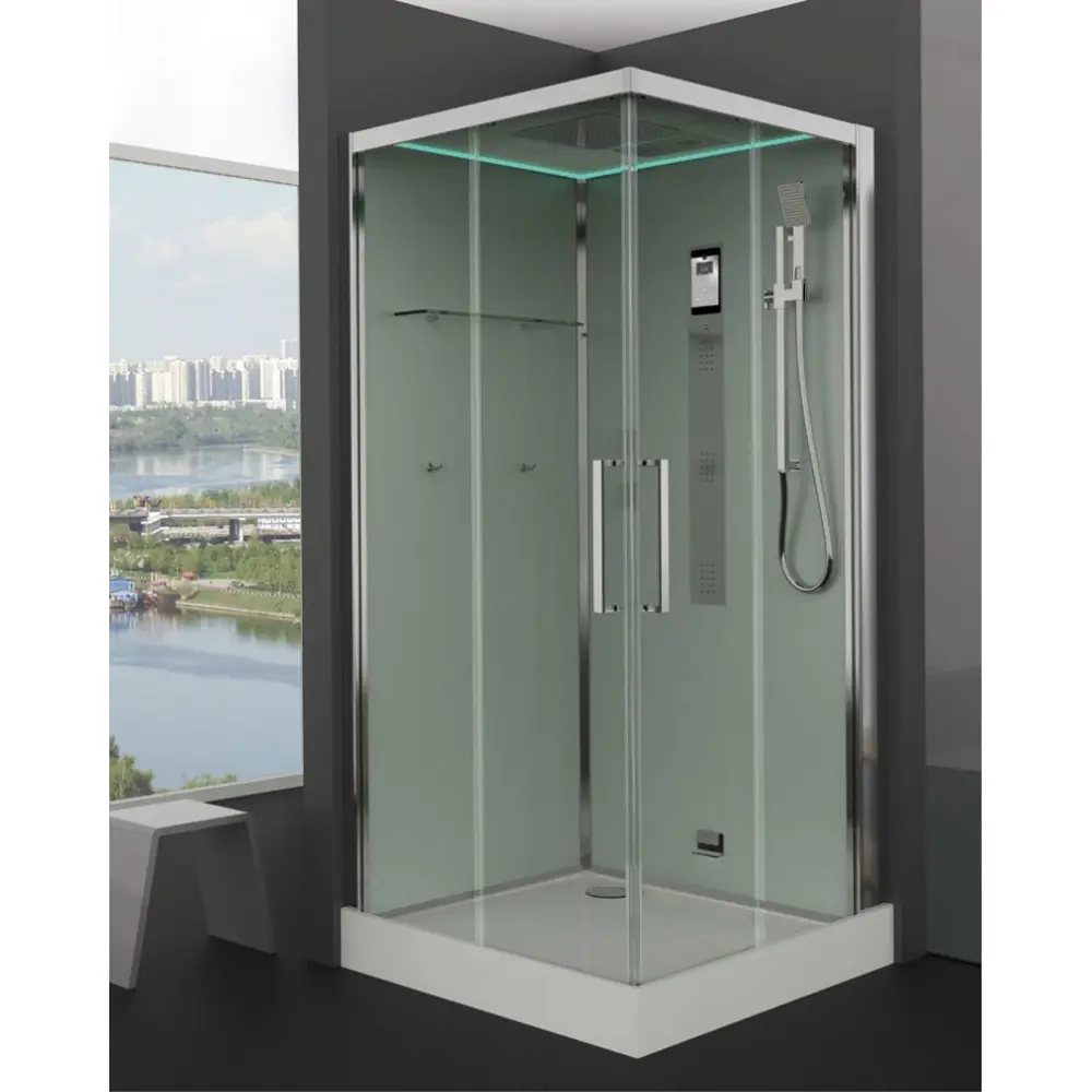 Фото 3 Душевая кабина Timo Nura H-516 100x100 см стекло прозрачное поддон средний Фото 3 Душевая кабина Timo Nura H-516 100x100 см стекло прозрачное поддон средний