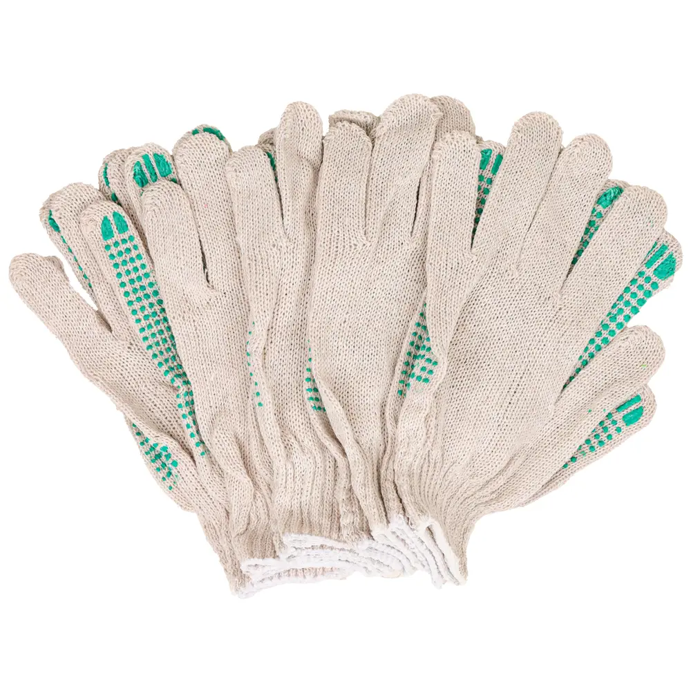 Фото 6 Перчатки хлопчатобумажные 7 класс размер 9/L, 5 пар