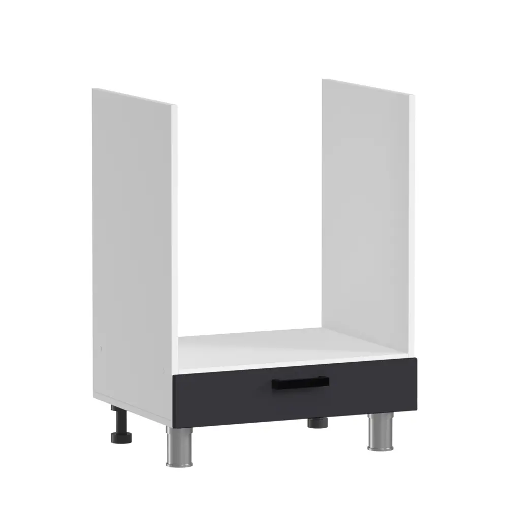 Фото Кухонный шкаф для духовки Аленушка Лотос 60x82x48 см ЛДСП цвет темно-серый