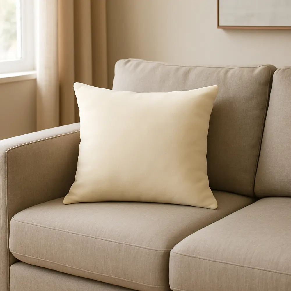 Фото 4 Подушка Flandria 45x45 см цвет экрю Cream 5 Фото 4 Подушка Flandria 45x45 см цвет экрю Cream 5