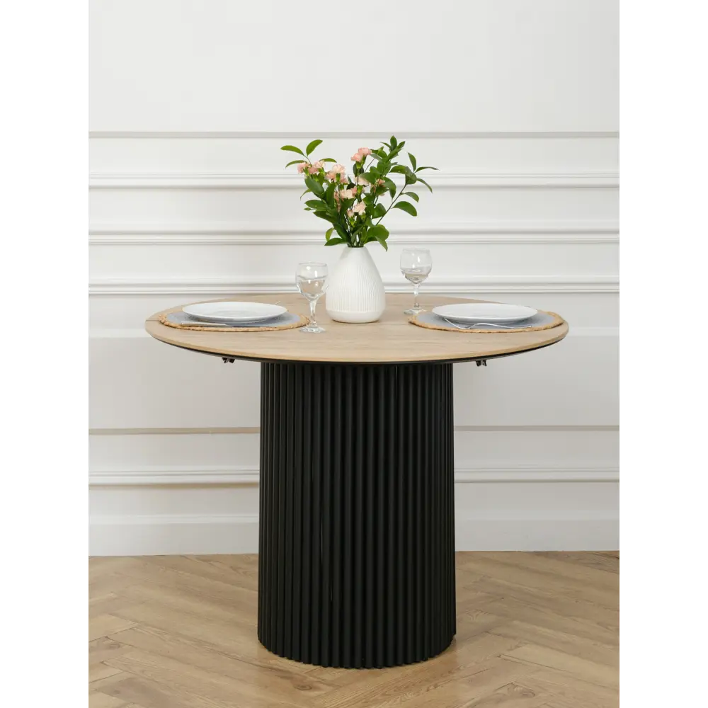 Фото 5 Стол овальный Столбург 105x105 см лдсп цвет дуб галифакс натуральный egger опора черный/ столешница дуб галифакс натуральный Фото 5 Стол овальный Столбург 105x105 см лдсп цвет дуб галифакс натуральный egger опора черный/ столешница дуб галифакс натуральный