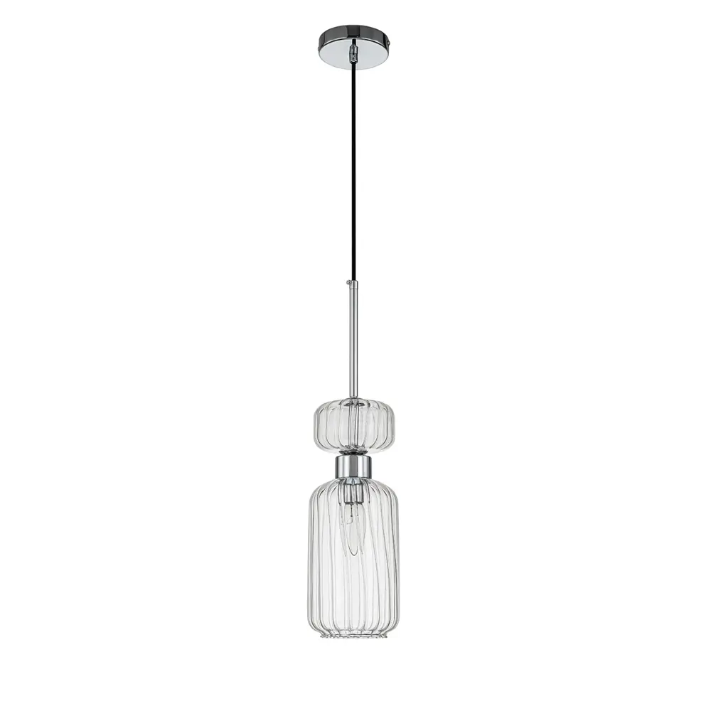 Фото Светильник подвесной Escada Gloss 1141/1s chrome/clear 1 ламп 3 м² цвет хром, прозрачный Фото Светильник подвесной Escada Gloss 1141/1s chrome/clear 1 ламп 3 м² цвет хром, прозрачный