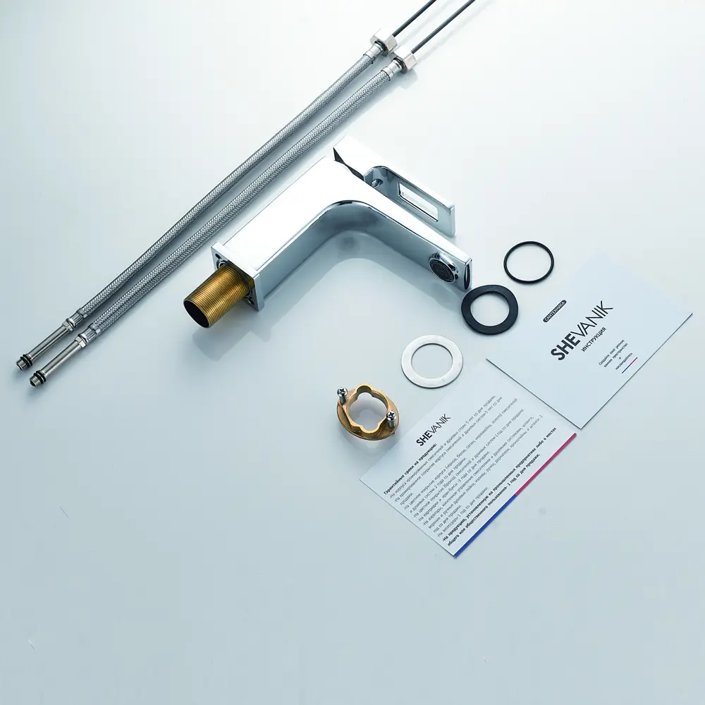 Фото 6 Смеситель для раковины Shevanik S90 S9001 однорычажный цвет хром Фото 6 Смеситель для раковины Shevanik S90 S9001 однорычажный цвет хром