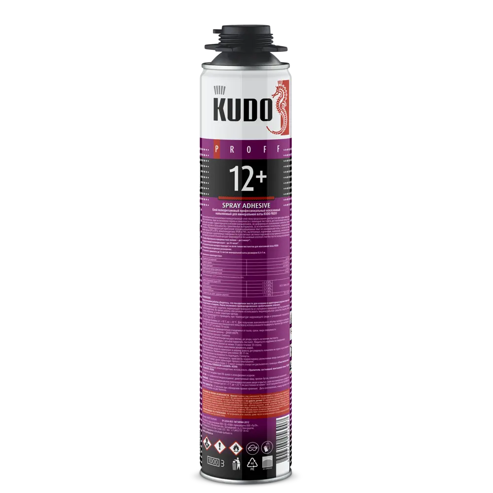 Фото 3 Клей монтажный Kudo профессиональный для минеральной ваты Proff Spray Adhesive 1 л 12 шт Фото 3 Клей монтажный Kudo профессиональный для минеральной ваты Proff Spray Adhesive 1 л 12 шт