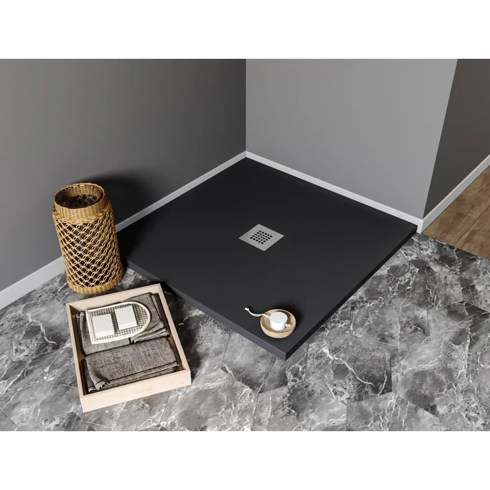 Фото 3 Душевой поддон Aquanet 247011 квадрат искусственный камень 100x100см