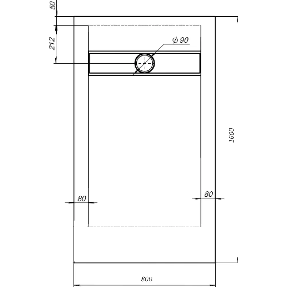 Фото 7 Душевой поддон Aquanet 278660 прямоугольный искусственный камень 80x160см Фото 7 Душевой поддон Aquanet 278660 прямоугольный искусственный камень 80x160см
