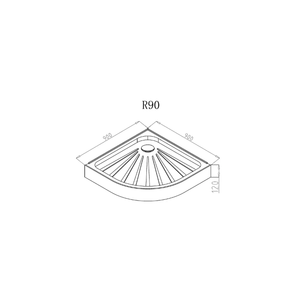 Фото 2 Душевой поддон Ceruttispa 364012 полукруг акрил 90x90см Фото 2 Душевой поддон Ceruttispa 364012 полукруг акрил 90x90см