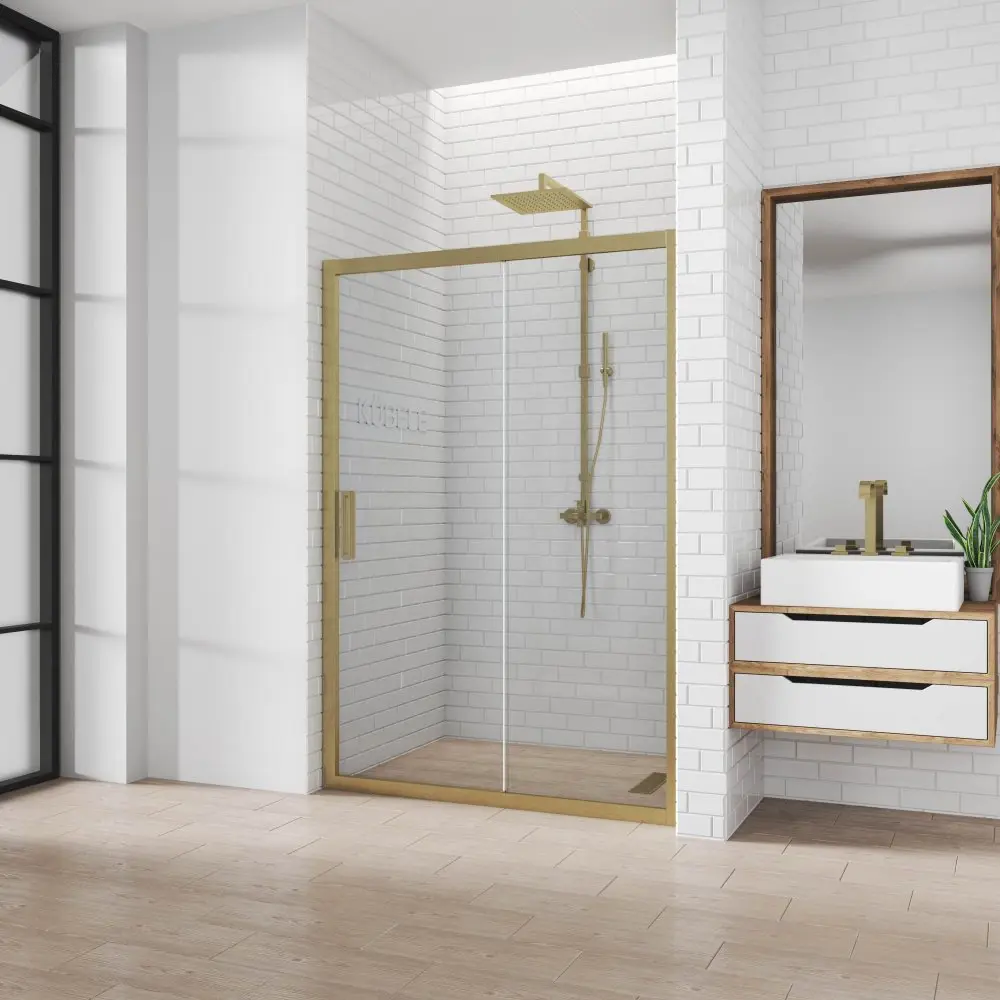 Фото 5 Дверь в душевую нишу GuteWetter GWMPKB019D2 170x200 см цвет фурнитуры бронзовый стекло безцветное закаленное 6 мм