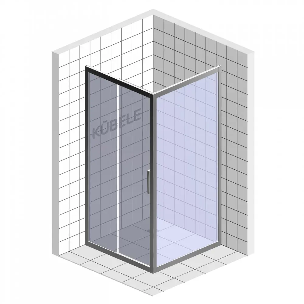 Фото 6 Душевой уголок Gutewetter 431483567 квадрат 95x95см серебро профиль эффект стекла матовый