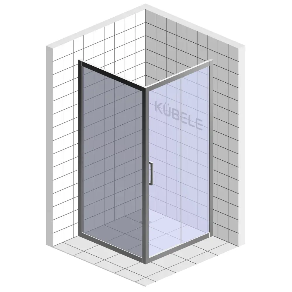 Фото 7 Душевой уголок Gutewetter 431483567 квадрат 95x95см серебро профиль эффект стекла матовый