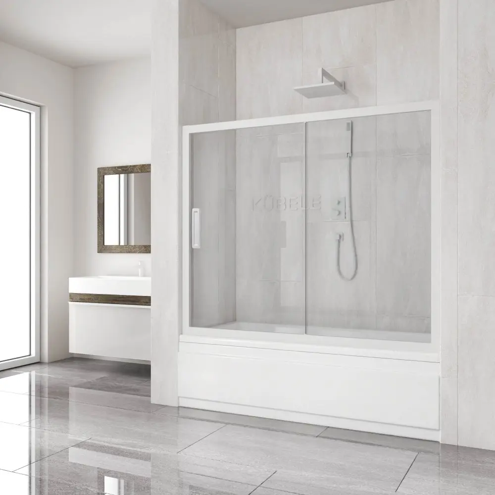 Фото 5 Шторка на ванну Gutewetter GWMPKB019P2 145x150 см цвет фурнитуры белый матовый, стекло безцветное заколенное 6 мм Фото 5 Шторка на ванну Gutewetter GWMPKB019P2 145x150 см цвет фурнитуры белый матовый, стекло безцветное заколенное 6 мм