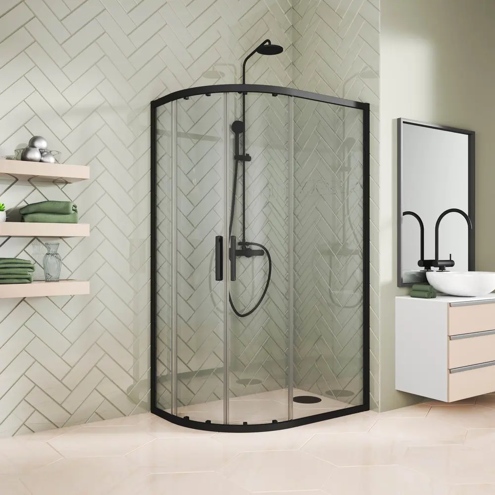 Фото 6 Душевая ширма GuteWetter 3405408111 100x105см 1/4 Круга цвет черный Фото 6 Душевая ширма GuteWetter 3405408111 100x105см 1/4 Круга цвет черный