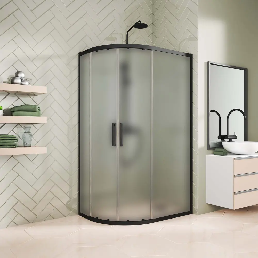 Фото 6 Душевая ширма GuteWetter 401232823 100x125см 1/4 Круга цвет черный Фото 6 Душевая ширма GuteWetter 401232823 100x125см 1/4 Круга цвет черный