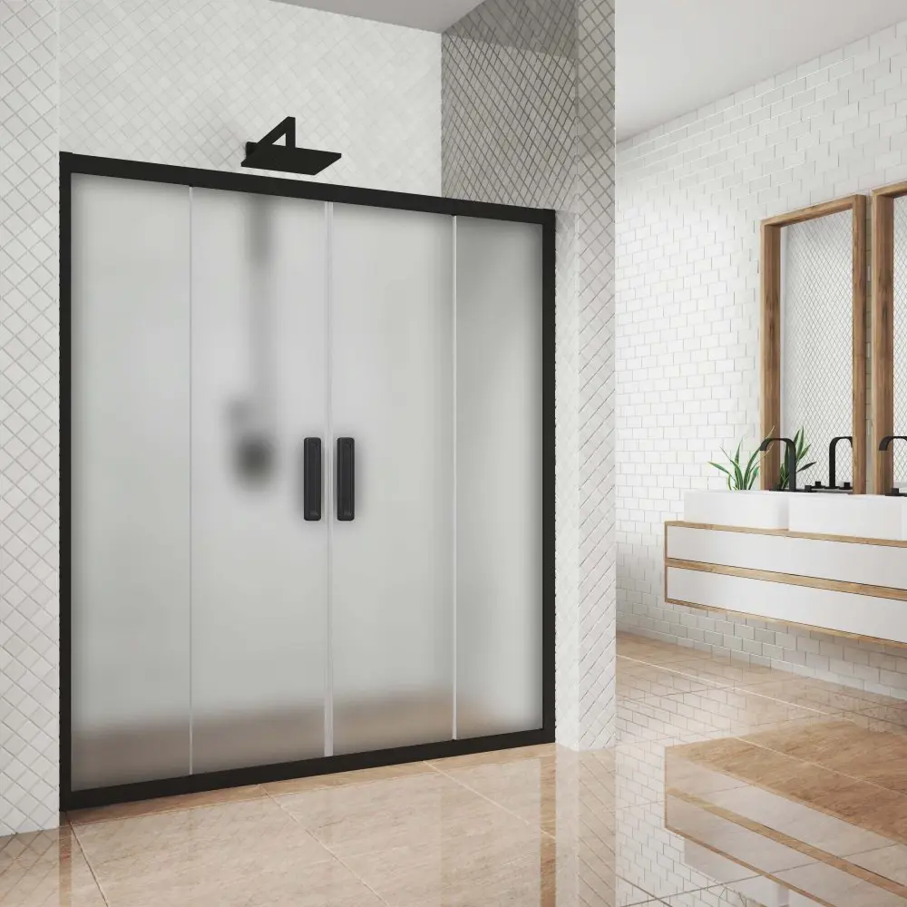 Фото 5 Дверь в душевую нишу GuteWetter GWMPKB019D4 225x200 см цвет фурнитуры черный матовый стекло матовое закаленное 6 мм Фото 5 Дверь в душевую нишу GuteWetter GWMPKB019D4 225x200 см цвет фурнитуры черный матовый стекло матовое закаленное 6 мм