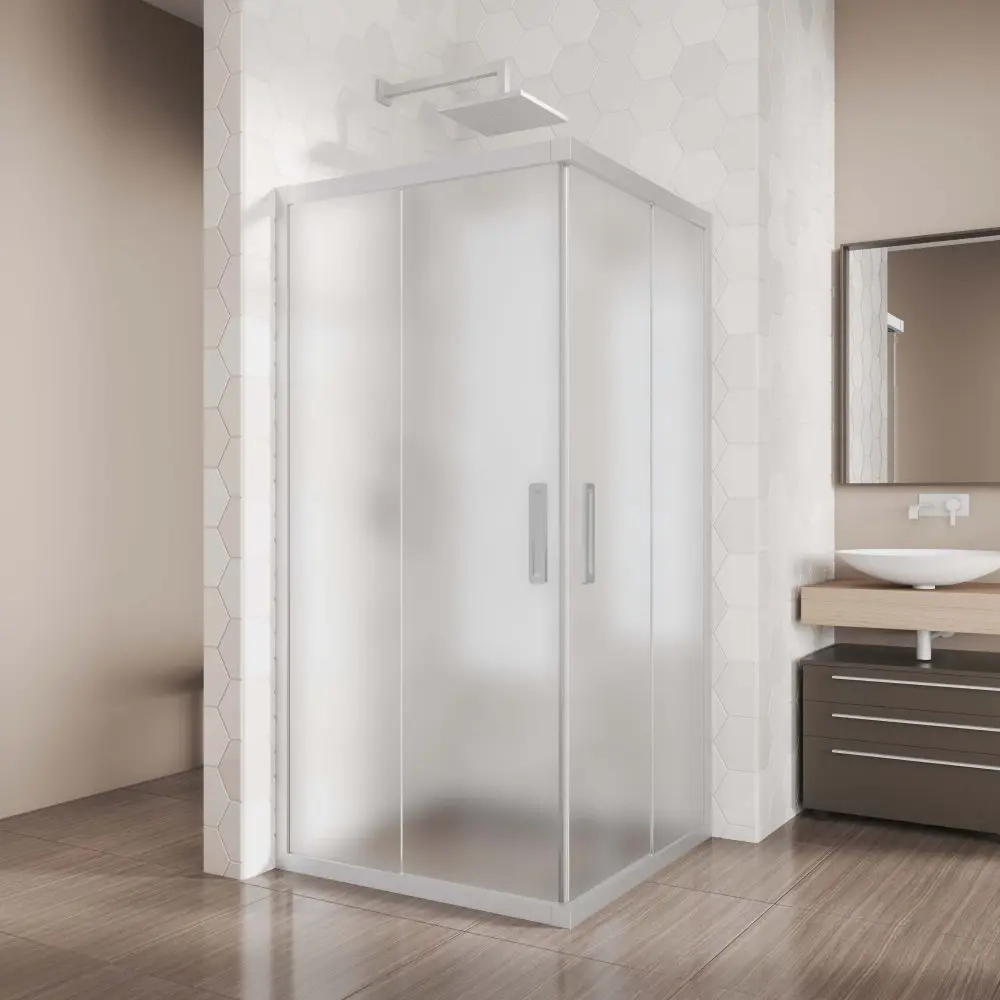 Фото 5 Душевой уголок Gutewetter GWMPKB019SC 90x90x200 см цвет фурнитуры хром матовый, стекло матовое заколенное 6 мм Фото 5 Душевой уголок Gutewetter GWMPKB019SC 90x90x200 см цвет фурнитуры хром матовый, стекло матовое заколенное 6 мм