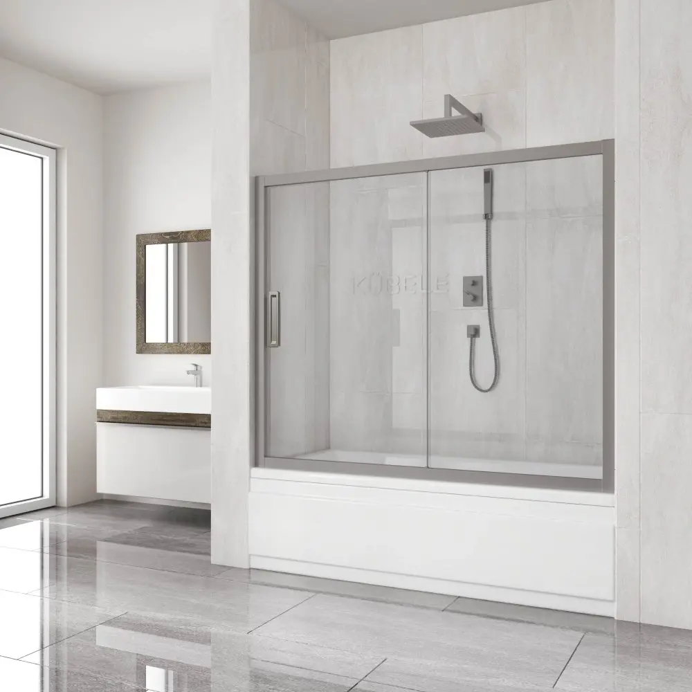 Фото 5 Шторка на ванну Gutewetter GWMPKB019P2 155x150 см цвет фурнитуры хром матовый, стекло безцветное заколенное 6 мм Фото 5 Шторка на ванну Gutewetter GWMPKB019P2 155x150 см цвет фурнитуры хром матовый, стекло безцветное заколенное 6 мм