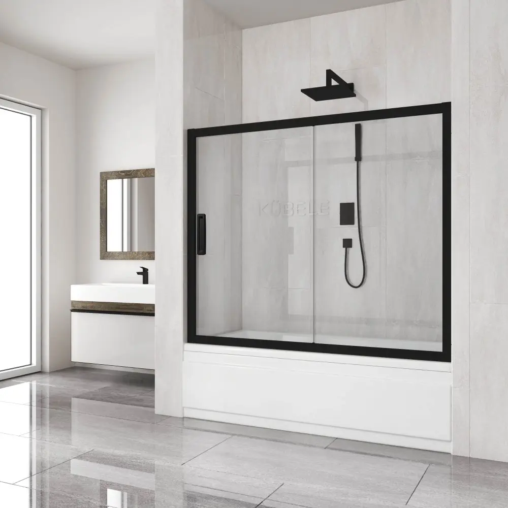 Фото 5 Шторка на ванну Gutewetter GWMPKB019P2 130x150 см цвет фурнитуры черный матовый, стекло безцветное заколенное 6 мм Фото 5 Шторка на ванну Gutewetter GWMPKB019P2 130x150 см цвет фурнитуры черный матовый, стекло безцветное заколенное 6 мм