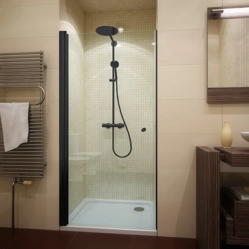 Фото 5 Дверь в душевую нишу GuteWetter GWMPKB020D601 70x200 см цвет фурнитуры черный матовый стекло безцветное закаленное 6 мм Фото 5 Дверь в душевую нишу GuteWetter GWMPKB020D601 70x200 см цвет фурнитуры черный матовый стекло безцветное закаленное 6 мм