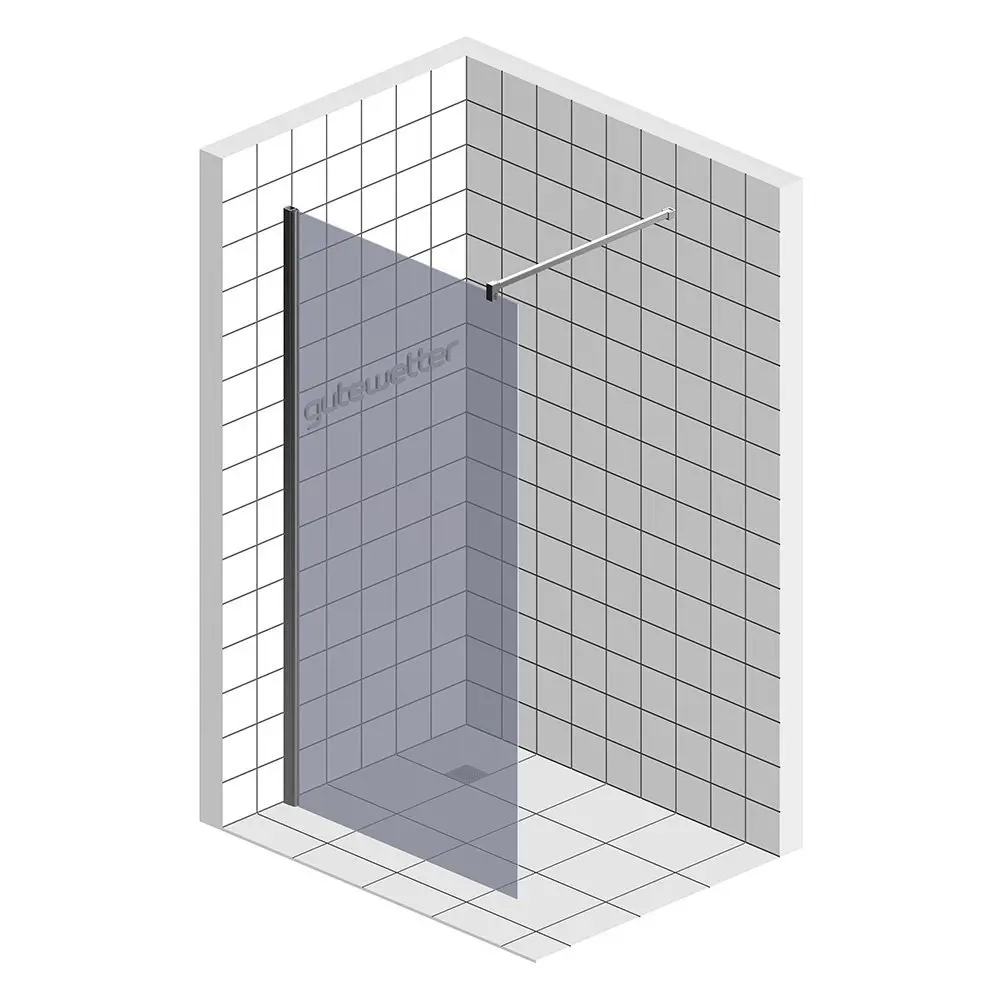Фото 6 Душевая перегородка GWMPWA6STB 69x191 см цвет фурнитуры черный матовый, стекло безцветное закаленное 6 мм Фото 6 Душевая перегородка GWMPWA6STB 69x191 см цвет фурнитуры черный матовый, стекло безцветное закаленное 6 мм