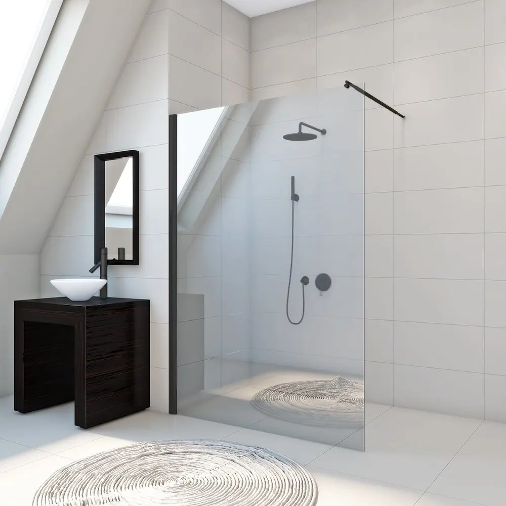 Фото 5 Душевая перегородка GWMPWA6STB 108x191 см цвет фурнитуры черный матовый, стекло безцветное закаленное 6 мм Фото 5 Душевая перегородка GWMPWA6STB 108x191 см цвет фурнитуры черный матовый, стекло безцветное закаленное 6 мм