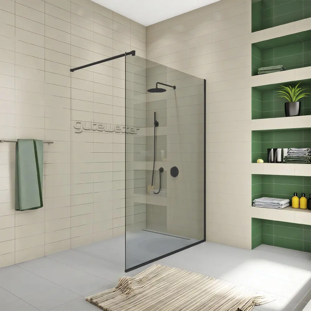 Фото 5 Душевая перегородка GWMPWA8STB 80x198 см цвет фурнитуры черный матовый, стекло безцветное закаленное 8 мм Фото 5 Душевая перегородка GWMPWA8STB 80x198 см цвет фурнитуры черный матовый, стекло безцветное закаленное 8 мм