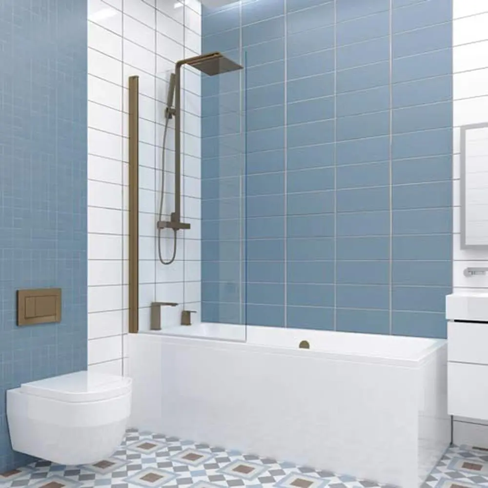 Фото 5 Ширма на ванну Gutewetter GWMPKB020P601N 67x149 см 6 мм фурнитура бронзовая стекло бесцветное закаленное Фото 5 Ширма на ванну Gutewetter GWMPKB020P601N 67x149 см 6 мм фурнитура бронзовая стекло бесцветное закаленное