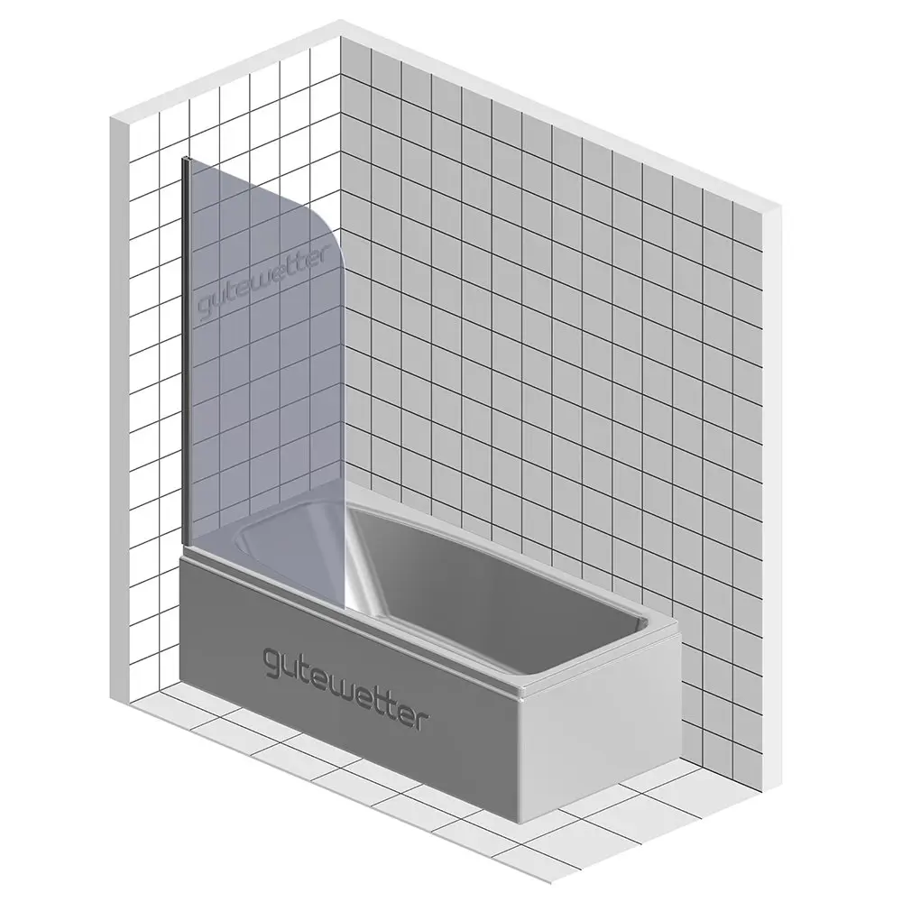 Фото 6 Шторка на ванну Gutewetter GWMPLP61A 70x160 см цвет фурнитуры хром блестящий, стекло безцветное заколенное 8 мм Фото 6 Шторка на ванну Gutewetter GWMPLP61A 70x160 см цвет фурнитуры хром блестящий, стекло безцветное заколенное 8 мм