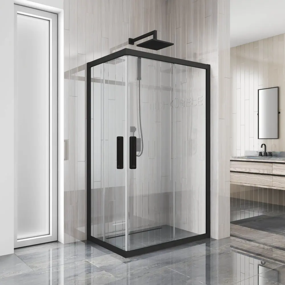 Фото 5 Душевой уголок Gutewetter GWMPKB019RC 100x70x200 см цвет фурнитуры черный матовый, стекло безцветное заколенное 6 мм Фото 5 Душевой уголок Gutewetter GWMPKB019RC 100x70x200 см цвет фурнитуры черный матовый, стекло безцветное заколенное 6 мм