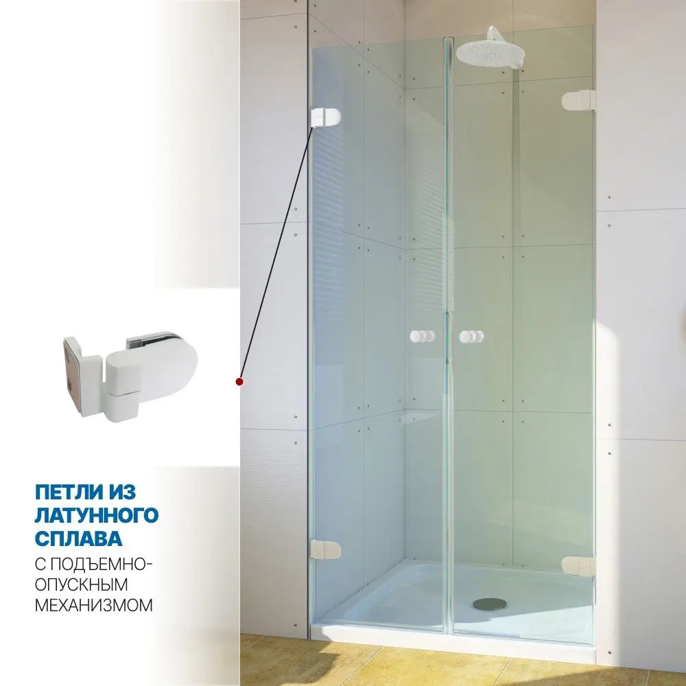 Фото 3 Душевая дверь Gutewetter 3226189126 70см эффект стекла прозрачный распашной