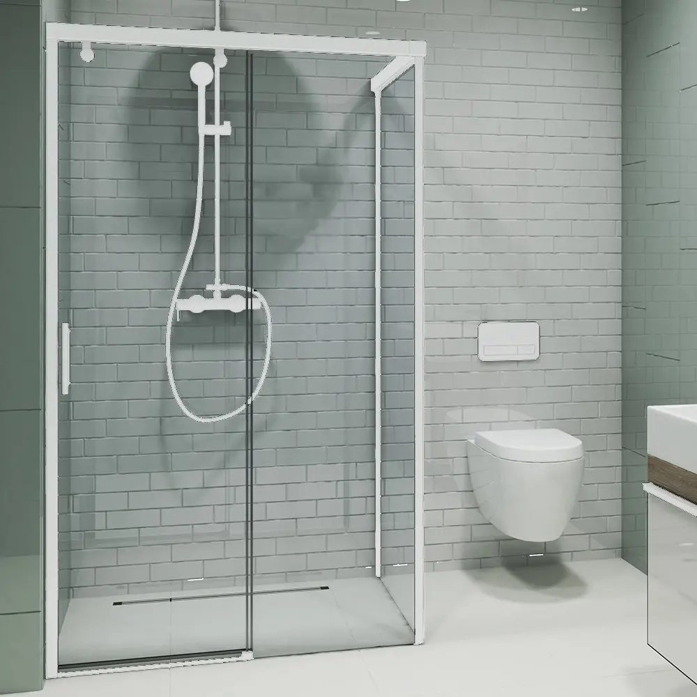 Фото 6 Душевой уголок Gutewetter GWMPSLRC863B 95x135x200 см цвет фурнитуры белый матовый, стекло безцветное закаленное 8/6 мм Фото 6 Душевой уголок Gutewetter GWMPSLRC863B 95x135x200 см цвет фурнитуры белый матовый, стекло безцветное закаленное 8/6 мм