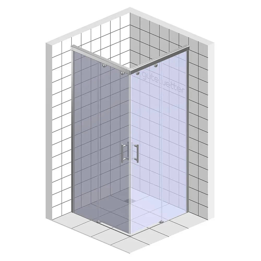 Фото 7 Душевой уголок Gutewetter GWMPSLSQ864 90x90x200 см цвет фурнитуры бронзовый, стекло безцветное закаленное 8/6 мм