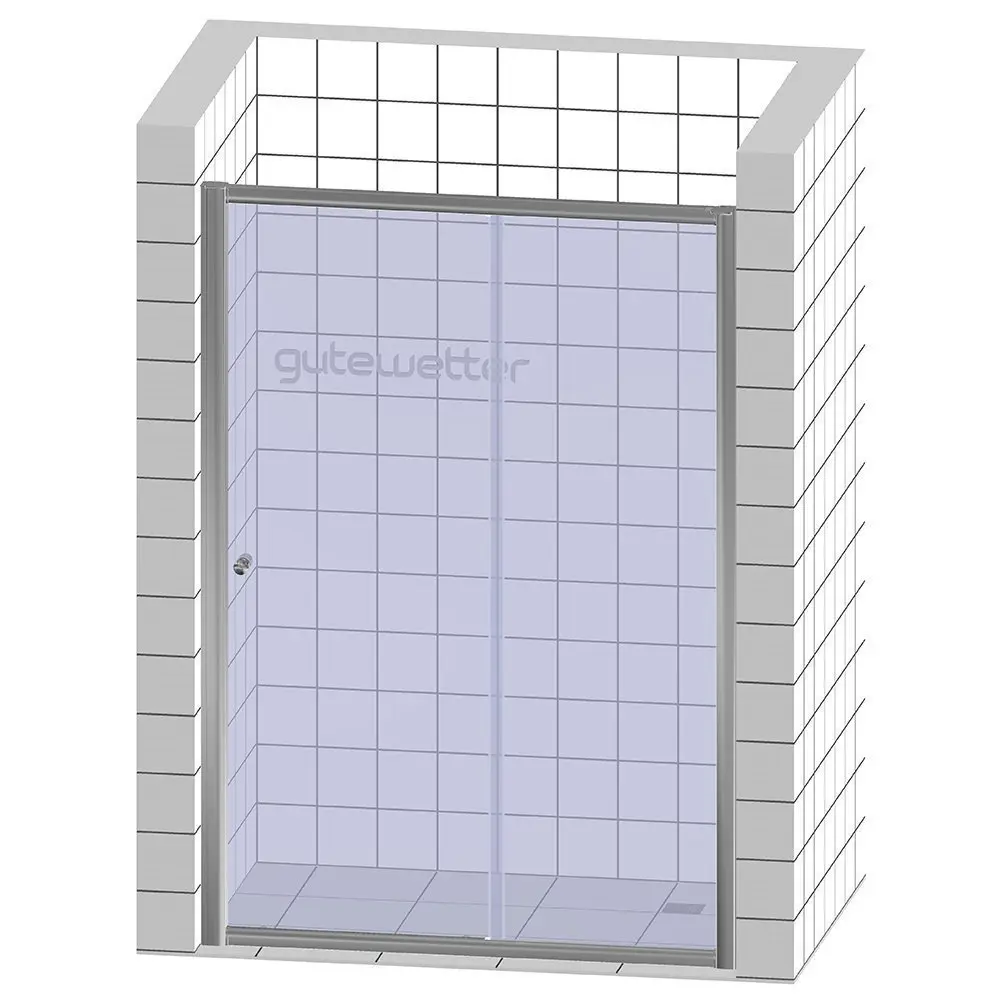 Фото 7 Дверь в душевую нишу GuteWetter GWMPKB019D2-07 140x200 см цвет фурнитуры черный матовый стекло матовое закаленное 6 мм