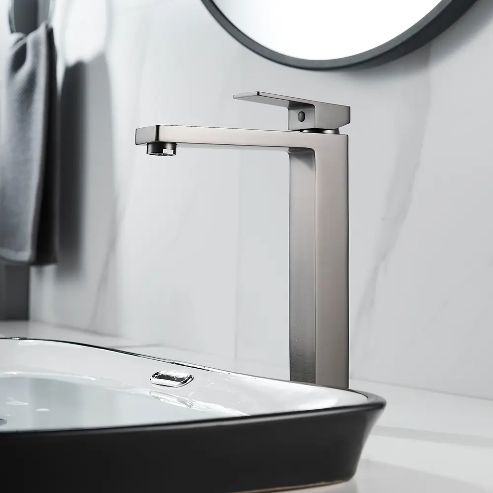 Фото 5 Смеситель для раковины Shevanik S9611T однорычажный цвет стальной серый