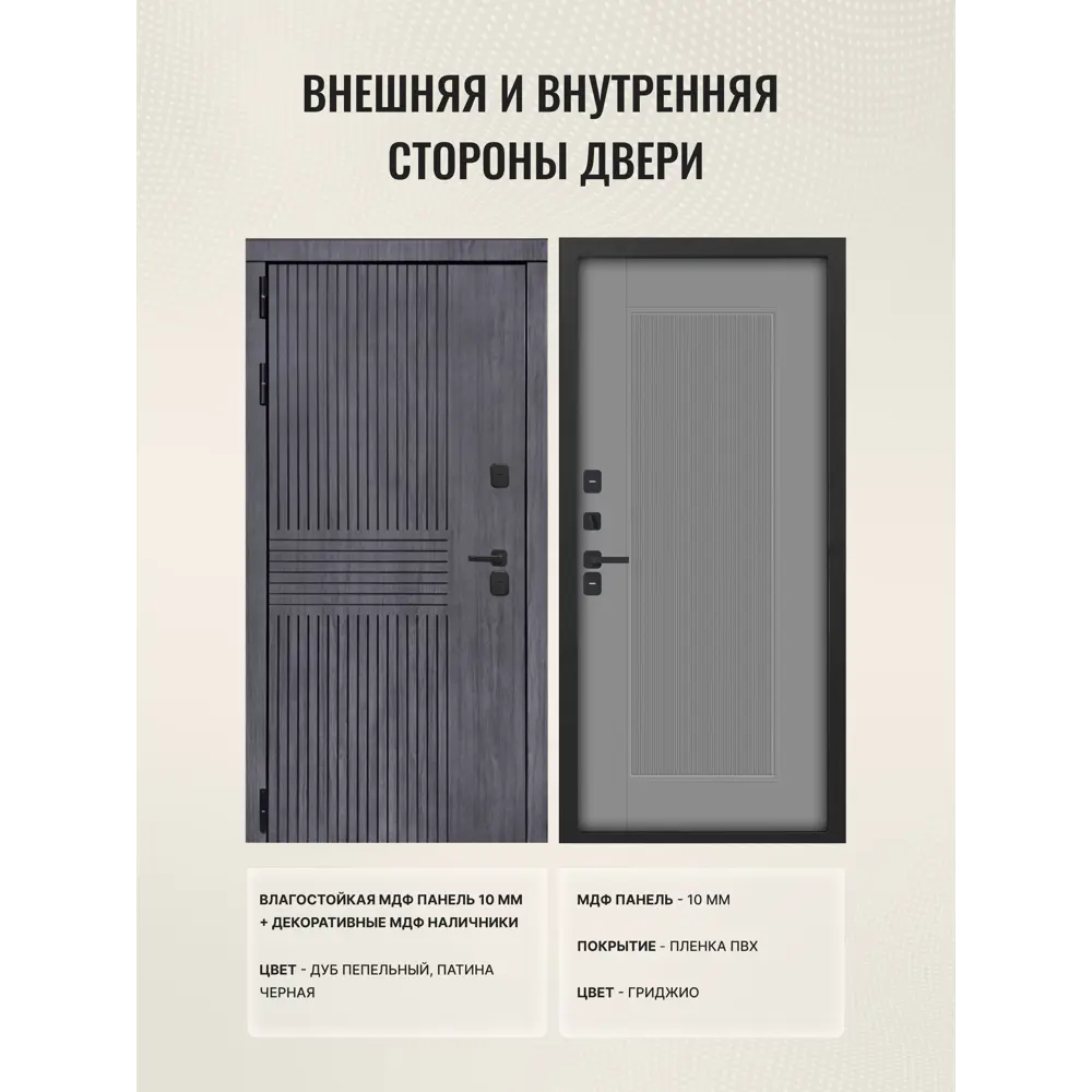 Фото 2 Входная дверь Дверипро Термо L Берген левый 205x86см цвет дуб пепельный патина черная/гриджио Фото 2 Входная дверь Дверипро Термо L Берген левый 205x86см цвет дуб пепельный патина черная/гриджио