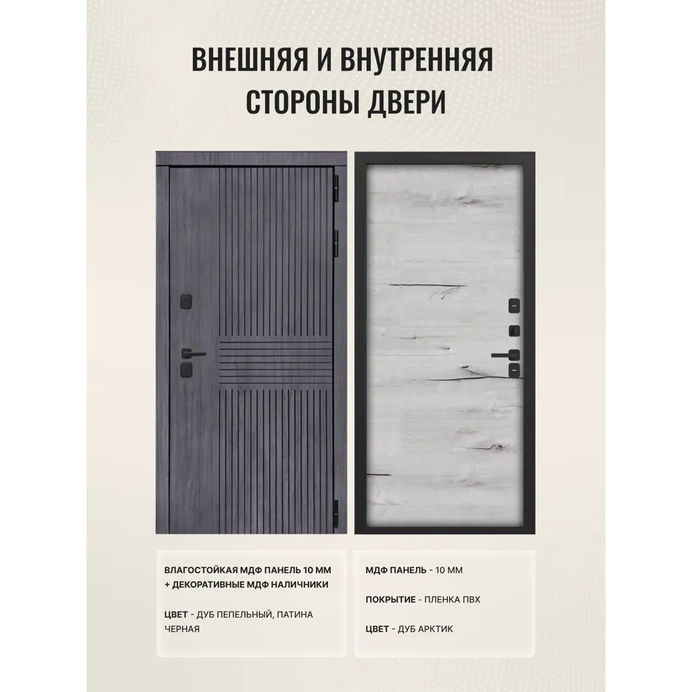 Фото 2 Входная дверь Дверипро Термо L Берген правый 205x86см цвет дуб пепельный патина черная/дуб арктик Фото 2 Входная дверь Дверипро Термо L Берген правый 205x86см цвет дуб пепельный патина черная/дуб арктик