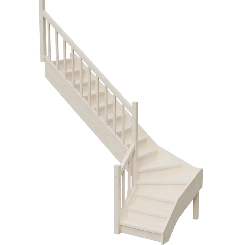 Фото Межэтажная лестница Stairshop ЛЕС-ГЛШ32 с поворотом налево Фото Межэтажная лестница Stairshop ЛЕС-ГЛШ32 с поворотом налево