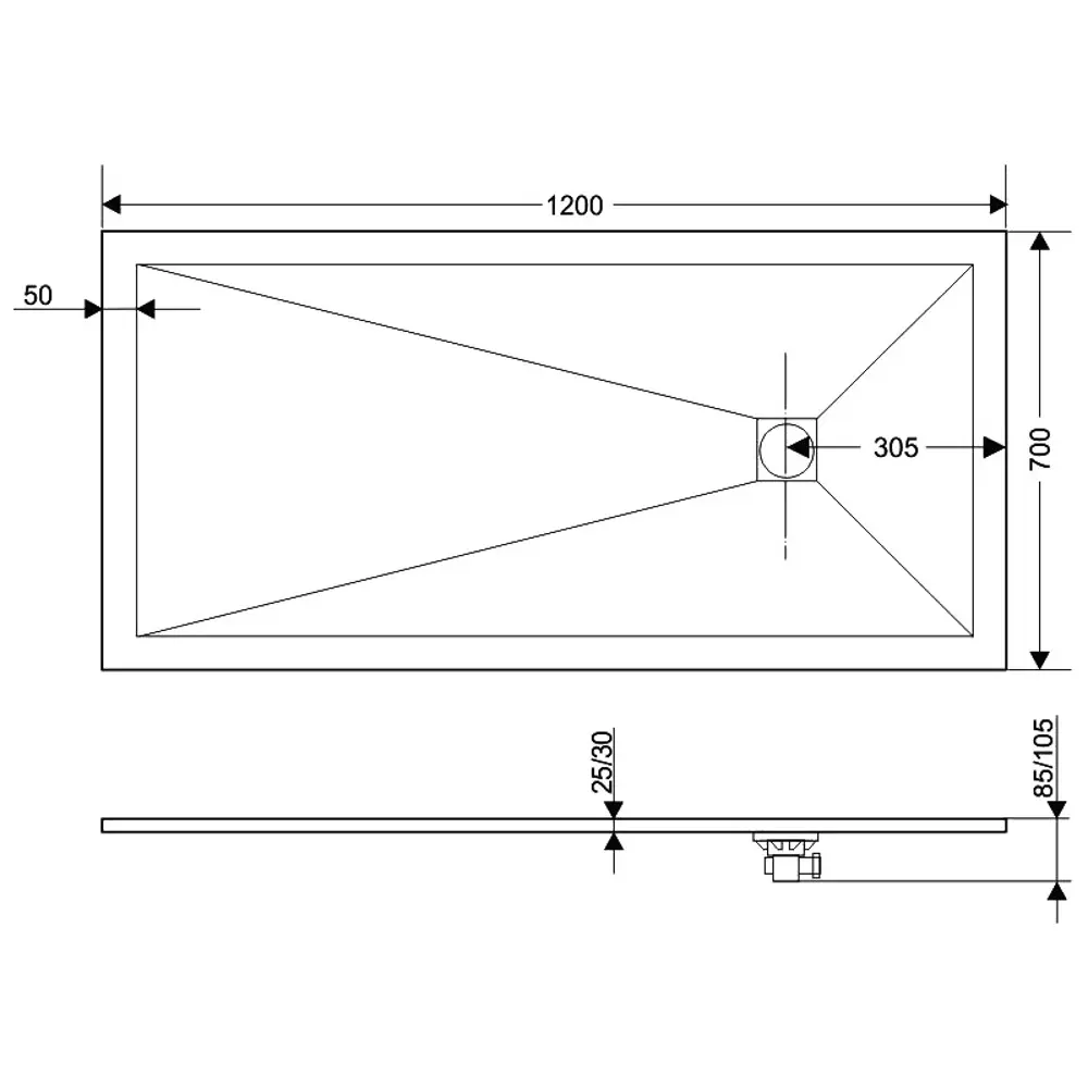 Фото 3 Душевой поддон Rgw Stone Tray 646063 прямоугольный искусственный камень 70x120см