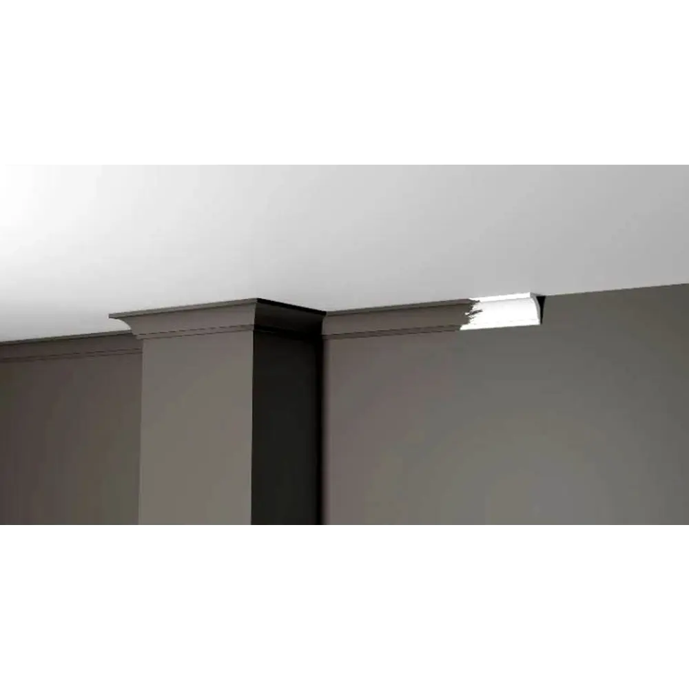 Фото 3 Плинтус потолочный дюропласт ударопрочный под покраску Decor-Dizayn DD37 белый 3x3x200 см Фото 3 Плинтус потолочный дюропласт ударопрочный под покраску Decor-Dizayn DD37 белый 3x3x200 см